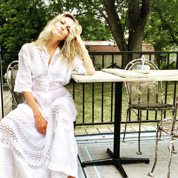 Victorian Lawn Dress - Victorian Dress - Vintage L