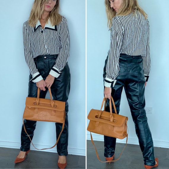 90s Leather Pant - 90s Leather Trouser - Vintage