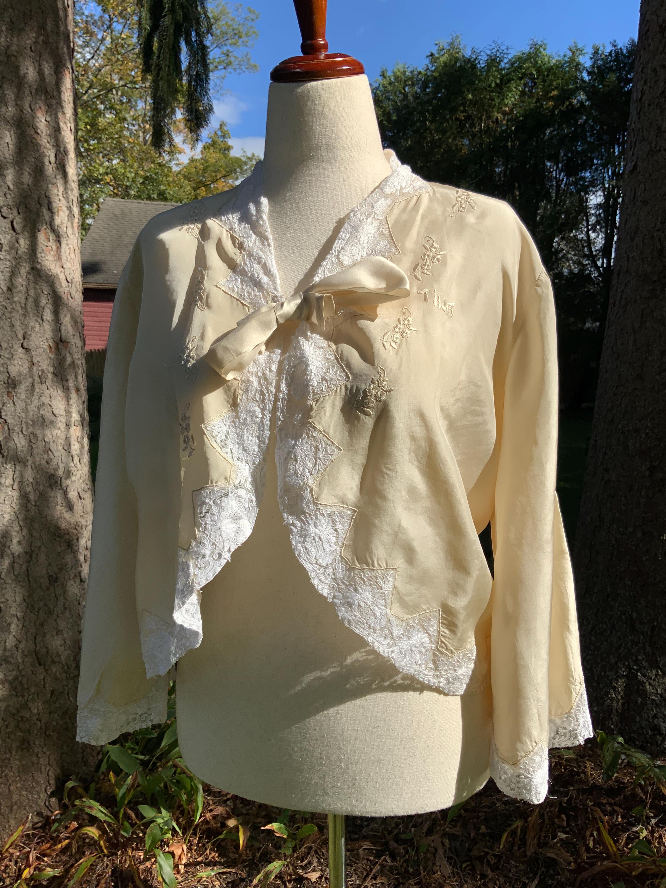 Silk Bed Coat Vintage - Etsy