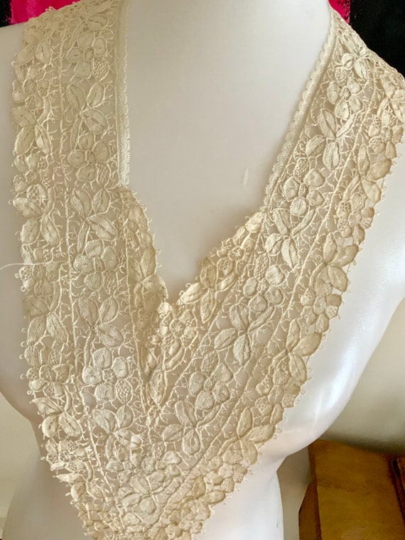 Antique Collar - Handmade Lace - Edwardian Collar - image 9