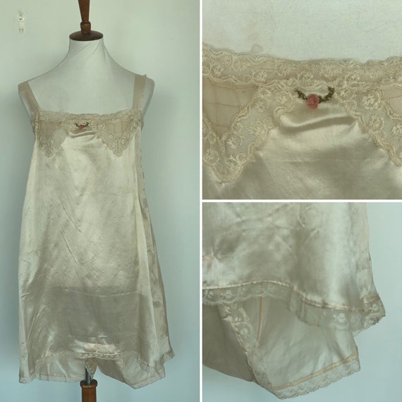20s Silk Romper -20s Silk Teddy - 20s Romper -20s