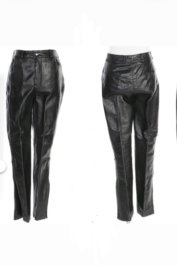 90s Leather Pant - 90s Leather Trouser - Vintage