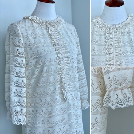 Jane Andre California Dress - 60s White Dress - 60