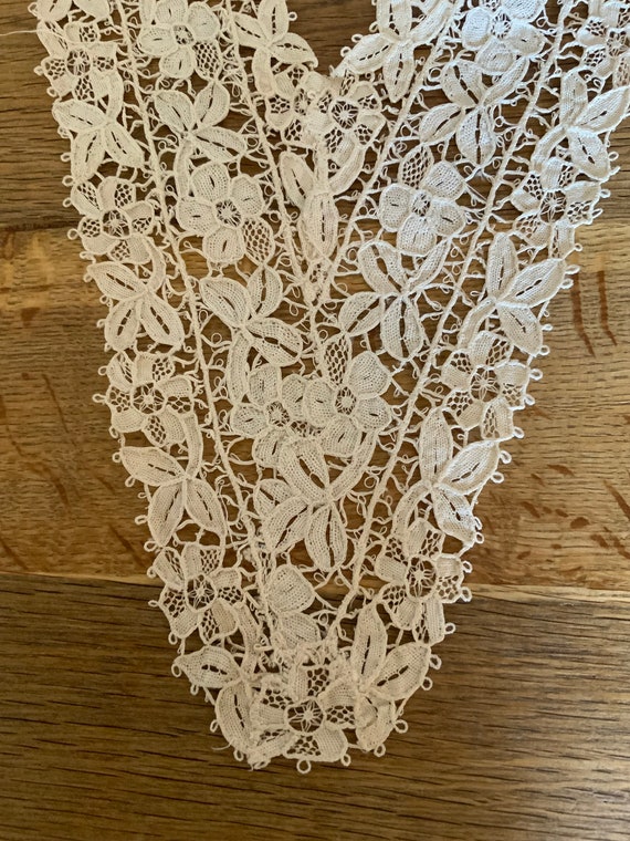 Antique Collar - Handmade Lace - Edwardian Collar - image 2