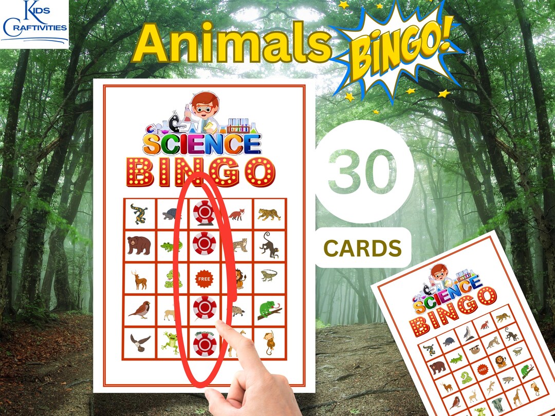 Animals Science Bingo Game: Fun STEM Learning Activity (PDF ...