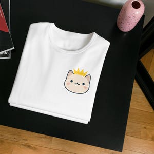 Kawaii Cat with Crown T-Shirt