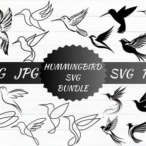 Colibrí SVG, pájaro Svg, pájaro volador Svg, colibrí Cricut, clip art de pájaro, clipart de colibrí, archivos de corte para Cricut, silueta de pájaro