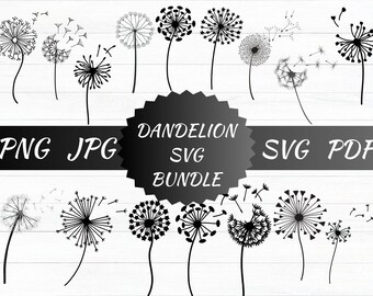 Dandelion SVG Bundle, Blow Me, Just Breathe (Digital Download)