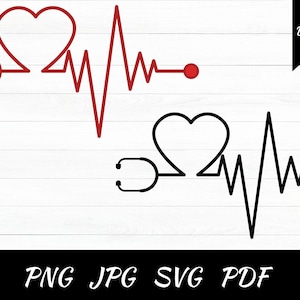 Stetoscopio cardiaco SVG PNG, Stetoscopio SVG Lavoratore essenziale SVG, Dottore SVG, Infermiera SVG Battito cardiaco SVG Maglietta, Jpg Circuito ospedaliero vettoriale