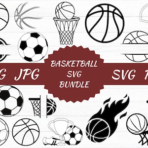Basketball SVG, Basketball SVG Bundle, Basketball Cricut, Basketball Ball SVG, Basketball Cut File, Basketball Clipart,Basketball Silhouette