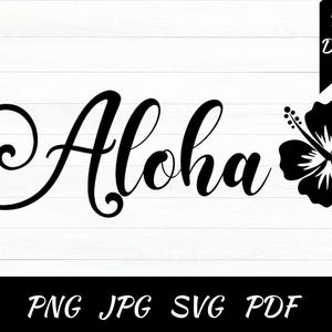 Aloha Hibiscus Flower SVG – Tropical Vacation Design (Digital Download)