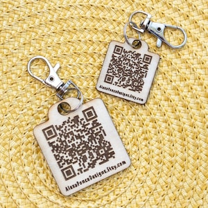 Business QR Code Keychain