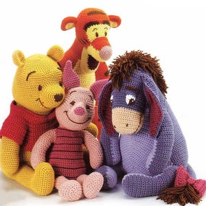 Crochet Vintage Pooh Bear and Friends Pattern, PDF Pooh and Friends Sewing Pattern, Amigurumi Crochet Pattern, Digital Download English