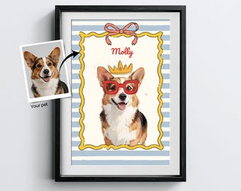 Badly Drawn Dog Portrait  Funny Custom Pet Portrait from Photo  Quirky Dog Drawing  Unique Pet Art Gift for Dog Lovers Birthday Christmas