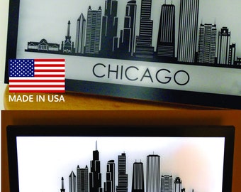 City Skyline LED Light - Chicago Version
