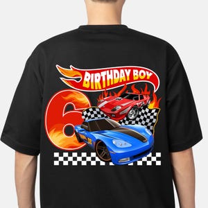 Hot Wheels Autos Geburtstagskind 6th | Racing Birthday Boy PNG, Sublimationsdesign, Sofortiger Download, Digitale Datei, Digitaler Download, PNG Datei