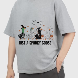Funny Halloween Goose Shirt - Just a Spooky Goose Costume, Trick or Treat Skeleton, Ghost, Mummy & Grim Reaper Ducks PNG |Sublimation design