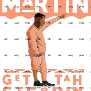 Martin In Peach | Martin Get Tah Steppin | PNG | Sublimation Design | Instant Download | Digital File