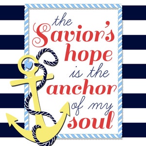 Printable Anchor of my Soul Art Poster 8x10, Instant Download, Inspirational Christian Wall Art image 2