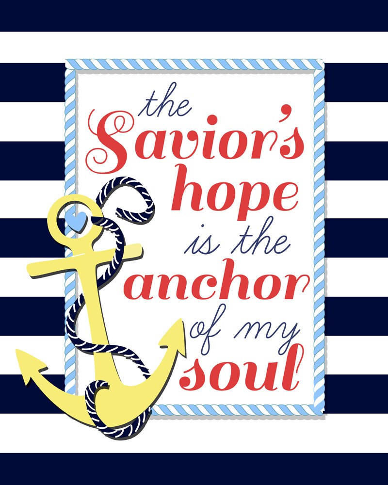 Printable Anchor of My Soul Art Poster 8x10, Instant Download ...