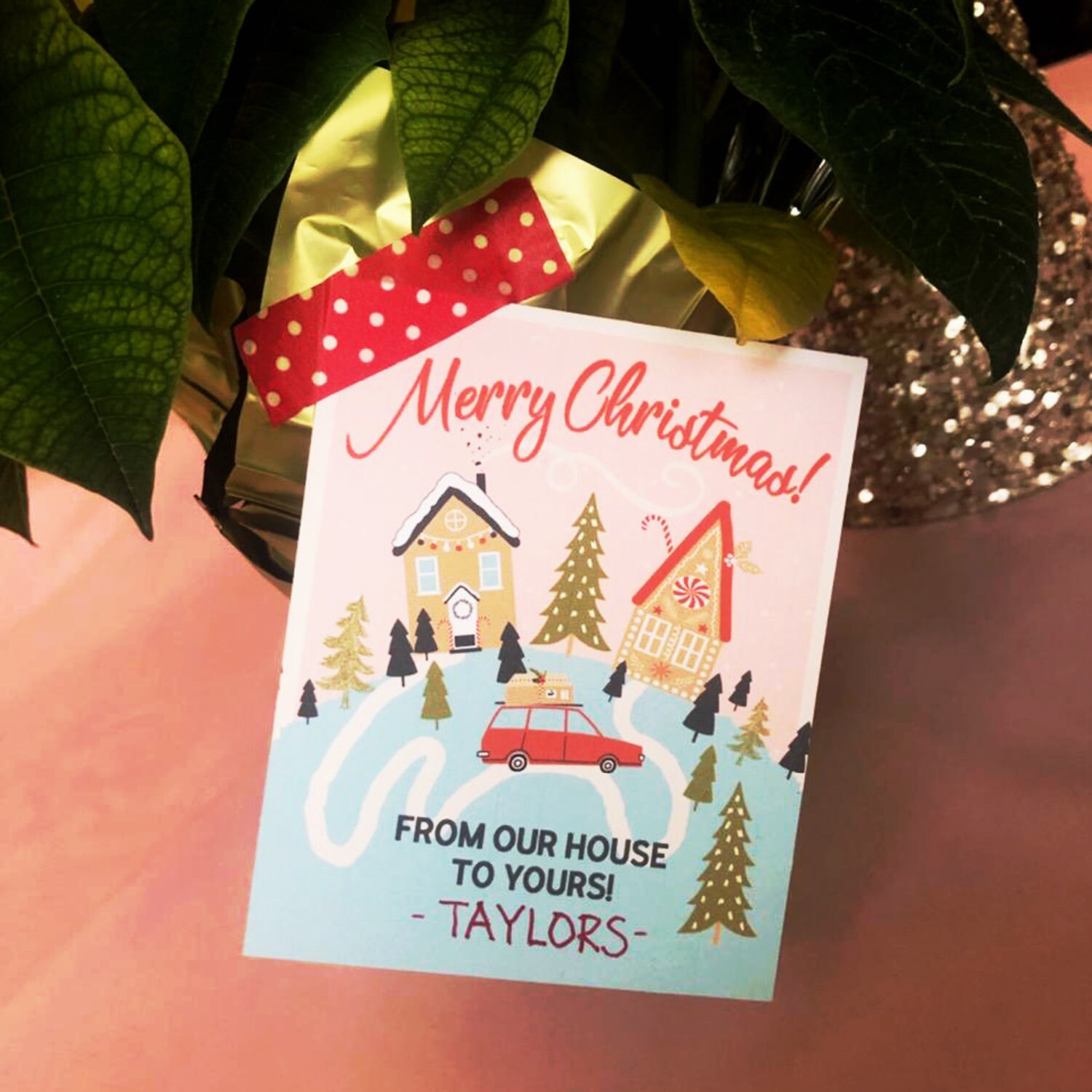 Printable Neighbor Gift Tag, From Our House to Yours, Christmas ...