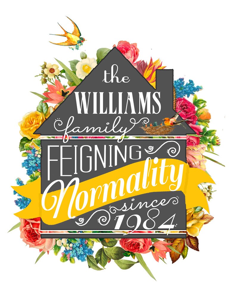 Printable Family Welcome Poster Customized Floral Wall Art | Etsy