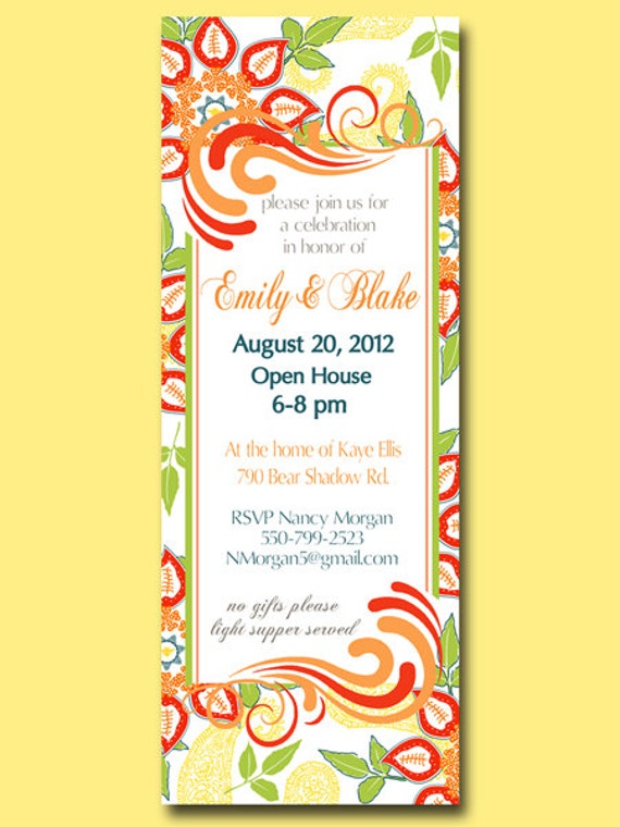 Printable Custom Invitation For Any Occasion Shower Open Etsy