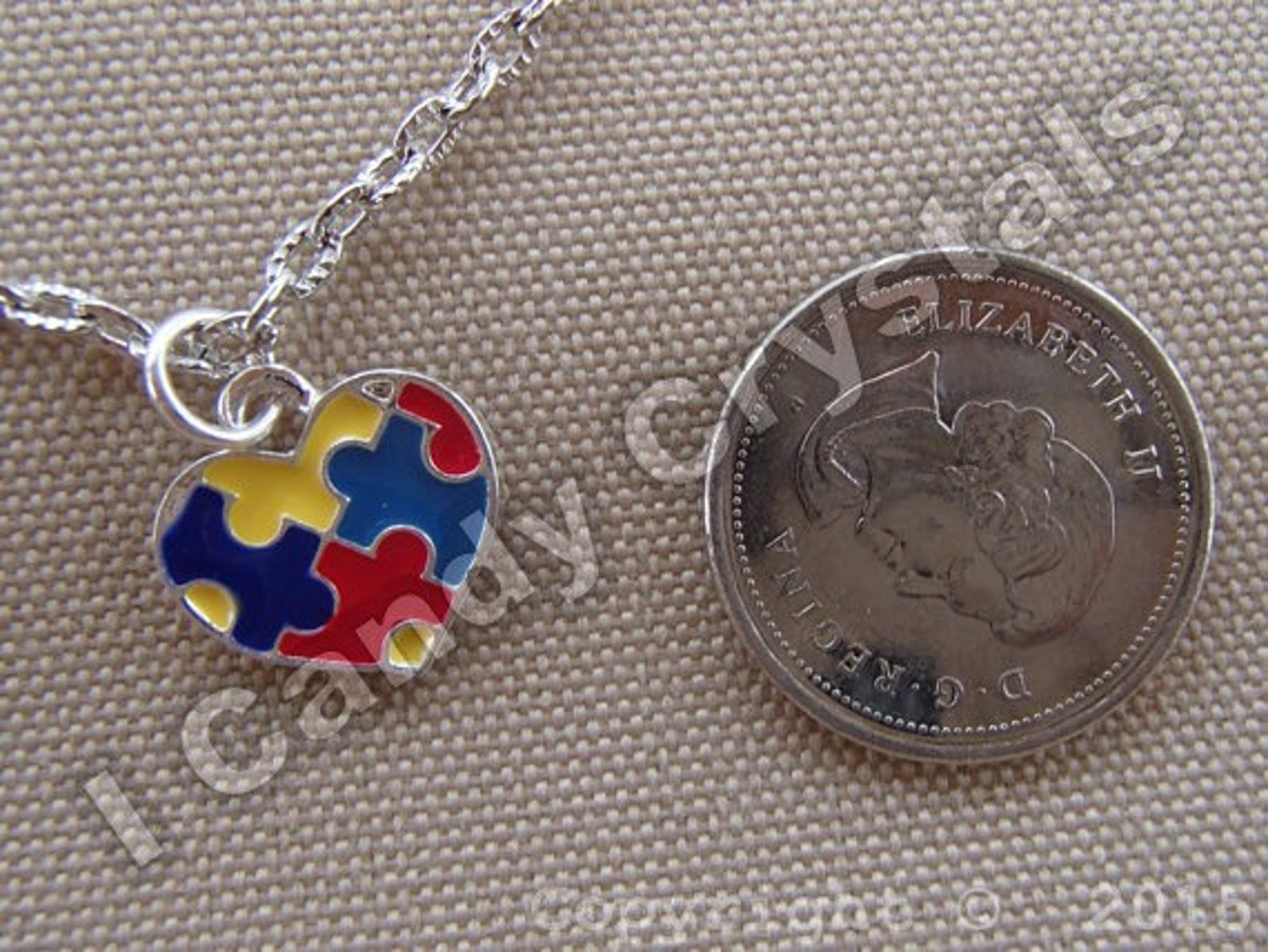 Autism Awareness Puzzle Necklace Etsy
