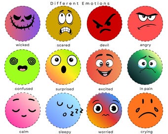 Emotion Faces |printable| Social Emotional Learning |Kids crafts |classroom decor
