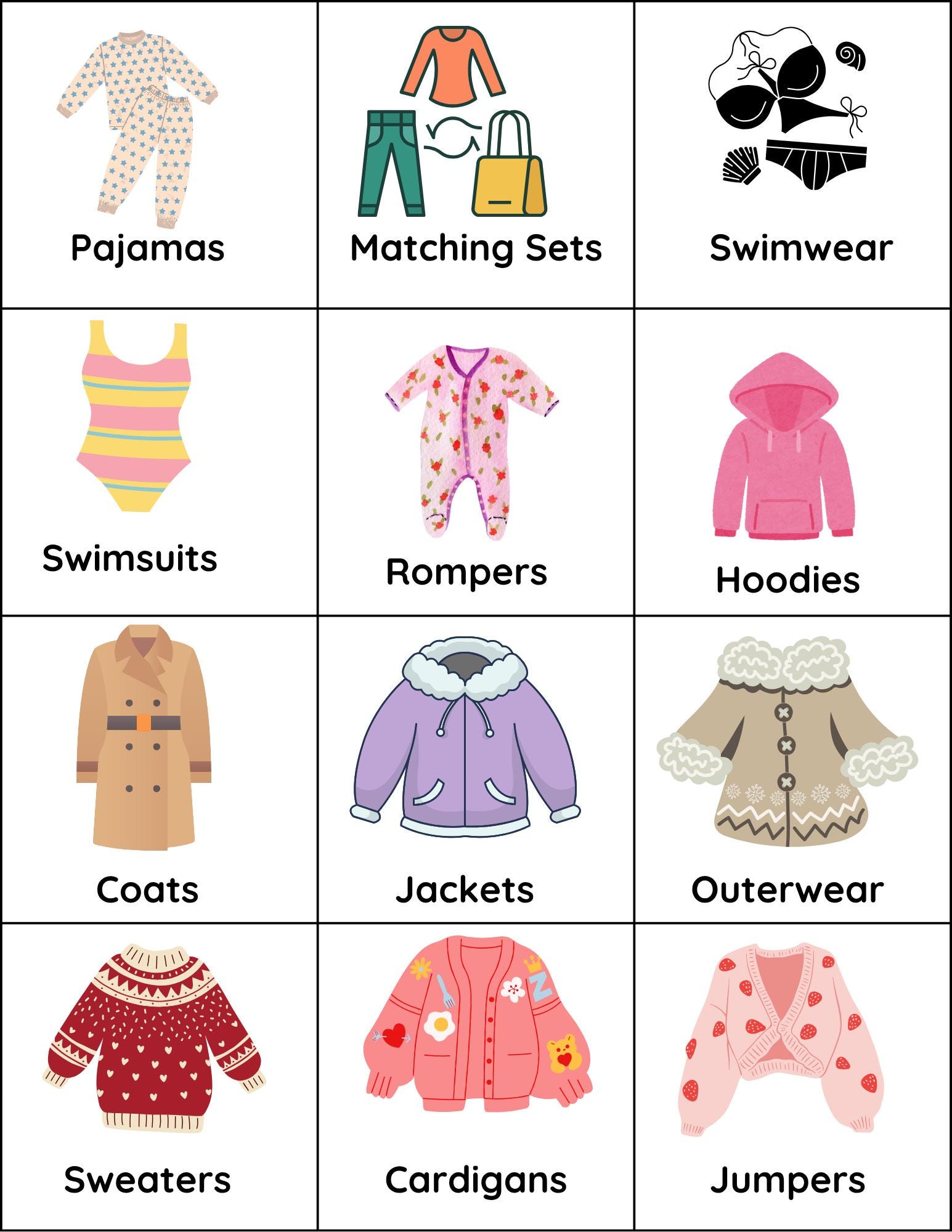 Toddler Labelling Printable Kids Drawer Labels | Toddler Organization Clothing Labels ...