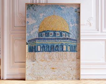 Al Aqsa Mosaic Print, Islamic Wall Art (Digital Download)