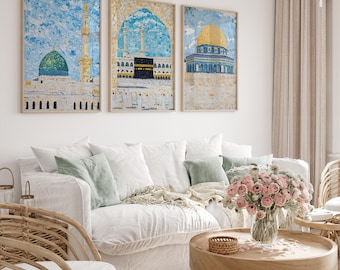 Kaaba Mecca, Masjid, Al Aqsa Mosaic Art Prints (Digital Download)