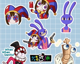 The amazing digital circus (TADC) Chibi fanart Stickers