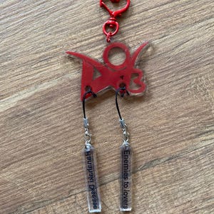 Llavero con mosquetón y etiquetas misteriosas de Ao3