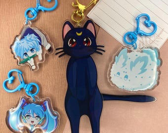Sailor moon Nagisa Shiota sea bunny and Miku keychains