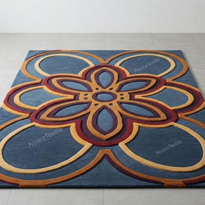 The unique area Wool Rug | Hand made Rug | Rugs for Living room | carpet shop near me | tumble rugs | custom rugs etsy