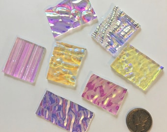 Clear 90 COE Dichroic Mix 1 Ounce Glass Assortment - Sweet!