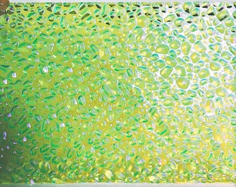 Large Clear 3x4 CBS Green Magenta Reflector Dew Drop 90 COE Dichroic Glass