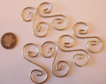 Decorative 1 1/2" Curly Q's for stained glass panels and projects (3 Pair)