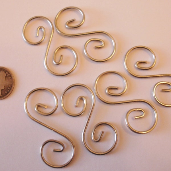 Decorative 1 1/2" Curly Q's for stained glass panels and projects (3 Pair)