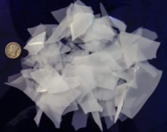 Bullseye 90 COE *White* Opal Confetti Glass Chips ~ One Full Ounce!