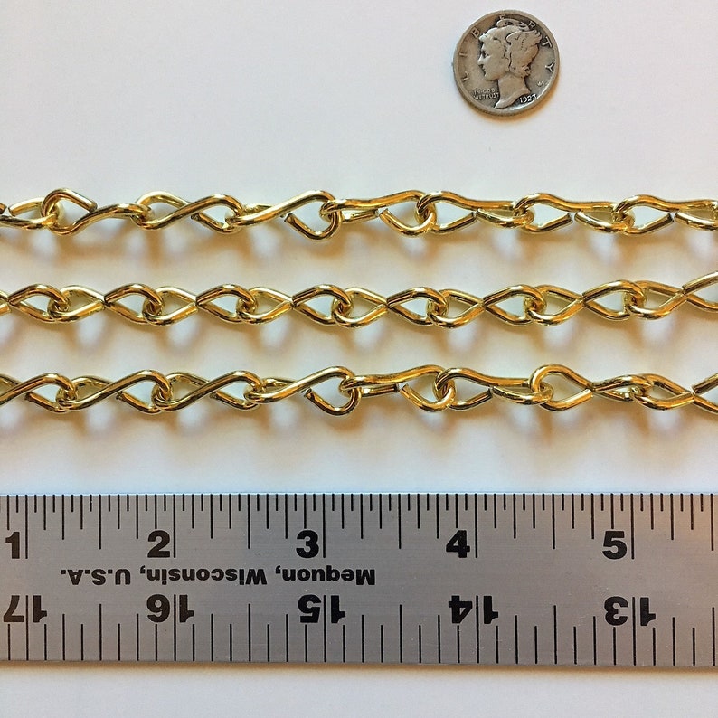 14g 14 14 Gauge 3 Three Feet Brass Gold Jack Chain Etsy