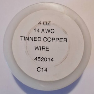 Stained Glass 14ga Tinned Copper Wire for Stained Glass Projects and Decorative Detail