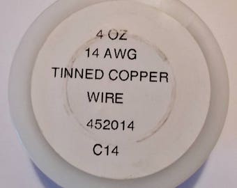 Stained Glass 14ga Tinned Copper Wire for Stained Glass Projects and Decorative Detail