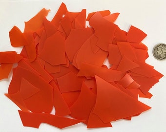 Bullseye Orange Confetti 90 COE Opal Glass Chips for Fusing and Kiln Work