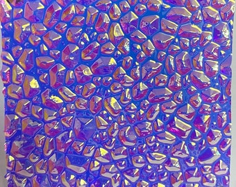 Clear 2x2 CBS Cyan Blue Copper 'Dew Drop' 90 COE Dichroic Glass