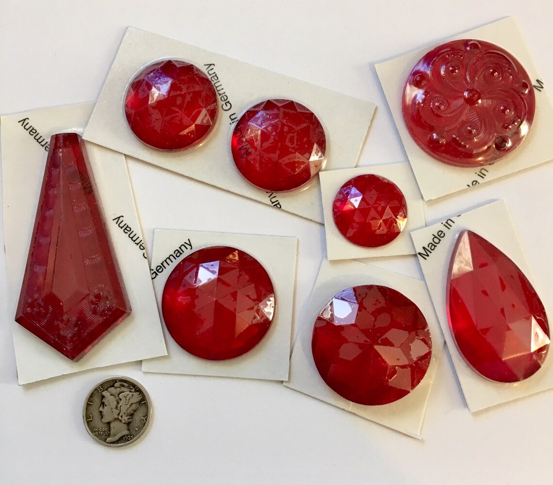 Faceted and Specialty Stained Glass Jewel Assortment A Etsy