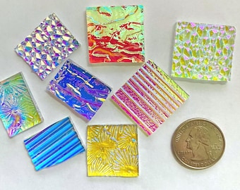 Clear 90 COE Dichroic Mix 1 Ounce Glass Assortment - Sweet!