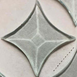 Clear 2 1/8&quot; Bevel Star for Stained Glass and Leaded Projects