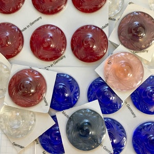 One (1) Victorian 40mm Swirl Glass Jewel for Stained Glass - 5 colors available! Each purchase is for one jewel in your choice of color!